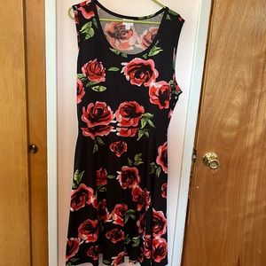 Lularoe tank dress Rose print